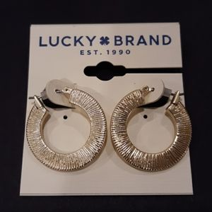 LUCKY BRAND Etched Hoop Earrings